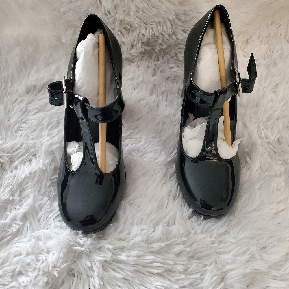 Madden Girl Black Patent Platforms